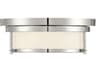 Savoy House Meridian 2-Light Polished Nickel Glass Drum Flush Mount