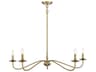 Savoy House Meridian 5-Light Natural Brass Candelabra Chandelier