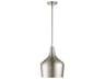 Savoy House Meridian 1-Light Brushed Nickel Bell Mini Pendant