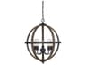 Savoy House Meridian 5-Light Wood Black Brown Pendant