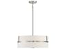 Savoy House Meridian 4-Light Brushed Nickel Drum Pendant