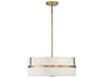 Savoy House Meridian 4-Light Natural Brass Drum Pendant