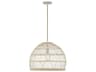 Savoy House Meridian 1-Light Natural Rattan Wood Dome Geometric Pendant