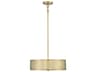 Savoy House Meridian 3-Light Natural Brass Drum Geometric Pendant