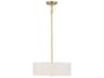Savoy House Meridian 3-Light Warm Brass Drum Geometric Pendant