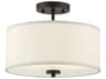 Savoy House Meridian 2-Light Oil Rubbed Bronze White Drum Semi Flush Mount