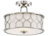 Savoy House Meridian 2-Light Polished Nickel Drum Semi Flush Mount