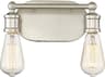 Savoy House Meridian 2-Light Brushed Nickel Vanity Light