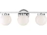 Savoy House Meridian 3-Light Chrome Glass Vanity Light