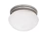 Savoy House Flush Mount 2-Light Satin Nickel Glass Bowl