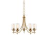Savoy House Octave 5-Light Warm Brass Glass Chandelier