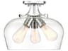 Savoy House Octave 3-Light Polished Chrome Glass Bowl Semi Flush Mount