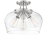 Savoy House Octave 3-Light Satin Nickel Glass Bowl Semi Flush Mount