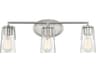 Savoy House Sacremento 3-Light Satin Nickel Glass Vanity Light
