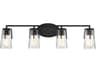 Savoy House Sacremento 4-Light Black Glass Vanity Light