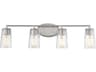 Savoy House Sacremento 4-Light Satin Nickel Glass Vanity Light