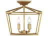 Savoy House Townsend 4-Light Warm Brass Tiered Semi Flush Mount