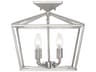 Savoy House Townsend 4-Light Satin Nickel Tiered Semi Flush Mount