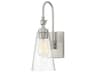 Savoy House York 1-Light Satin Nickel Glass Wall Sconce