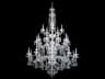 Schonbek Sterling 25-Light Silver Crystal Candelabra Chandelier