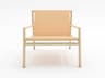 Tronk Design Gallagher Beige Leather Accent Chair