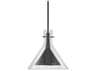 Troy Lighting Atticus 1-Light Satin Black Glass Pendant