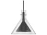 Troy Lighting Atticus 1-Light Satin Black Glass Pendant