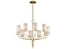 Troy Lighting Juniper 10-Light Textured Gold Leaf Cylinder Chandelier