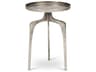 Urbia Elements Round Metal Vintage Silver End Table