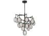Uttermost Maxin 15-Light Dark Hammered Bronze Glass Round Tiered Chandelier