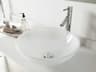Vigo White Frost 17" Round Vessel Bathroom Sink with Chrome 1- Lever Dior Faucet and Drain
