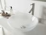 Vigo White Frost 17" Round Vessel Bathroom Sink with Brushed Nickel 1-Lever Dior Faucet and Drain