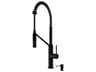 Vigo Livingston Matte Black Magnetic 1-Handle Deck Mount Pull-Down Kitchen Faucet with Soap Dispenser