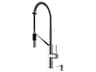Vigo Livingston Stainless Steel Magnetic 1-Handle Deck Mount Pull-Down Kitchen Faucet with Soap Dispenser