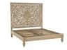 World Interiors Haveli Whitewash Natural Mango Wood King Panel Bed