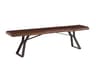 World Interiors Nottingham Walnut Black Accent Bench