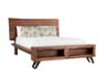 World Interiors Nottingham Walnut Black Acacia Wood King Panel Bed