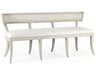 Zentique Cream Linen Upholstered Accent Bench
