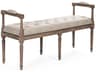 Zentique Natural Linen Cream Upholstered Accent Bench
