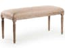 Zentique Lille Hemp Linen Cream Upholstered Accent Bench