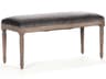 Zentique Lille Grey Velvet Upholstered Accent Bench