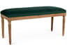 Zentique Lille Green Velvet Upholstered Accent Bench