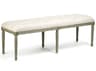 Zentique Louis White Upholstered Accent Bench