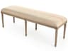 Zentique Louis Khaki Red Stripe Cream Upholstered Accent Bench