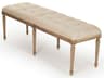 Zentique Louis Natural Linen Cream Upholstered Accent Bench