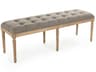 Zentique Louis Grey Linen Upholstered Accent Bench