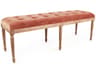 Zentique Louis Rose Velvet Pink Upholstered Accent Bench