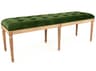 Zentique Louis Green Velvet Upholstered Accent Bench