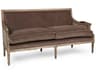Zentique Louis Brown Velvet Upholstered Loveseat