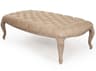 Zentique Maison Burlap Brown Upholstered Tufted Ottoman